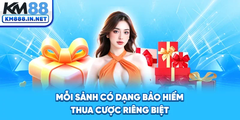 Mỗi sảnh có dạng bảo hiểm thua cược riêng biệt
